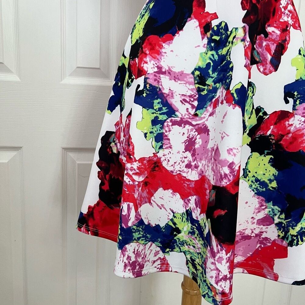 Milly For Design Nation Womens Rosabella Combo Fit and Flare Scuba Dress Size 2 - Picture 2 of 7